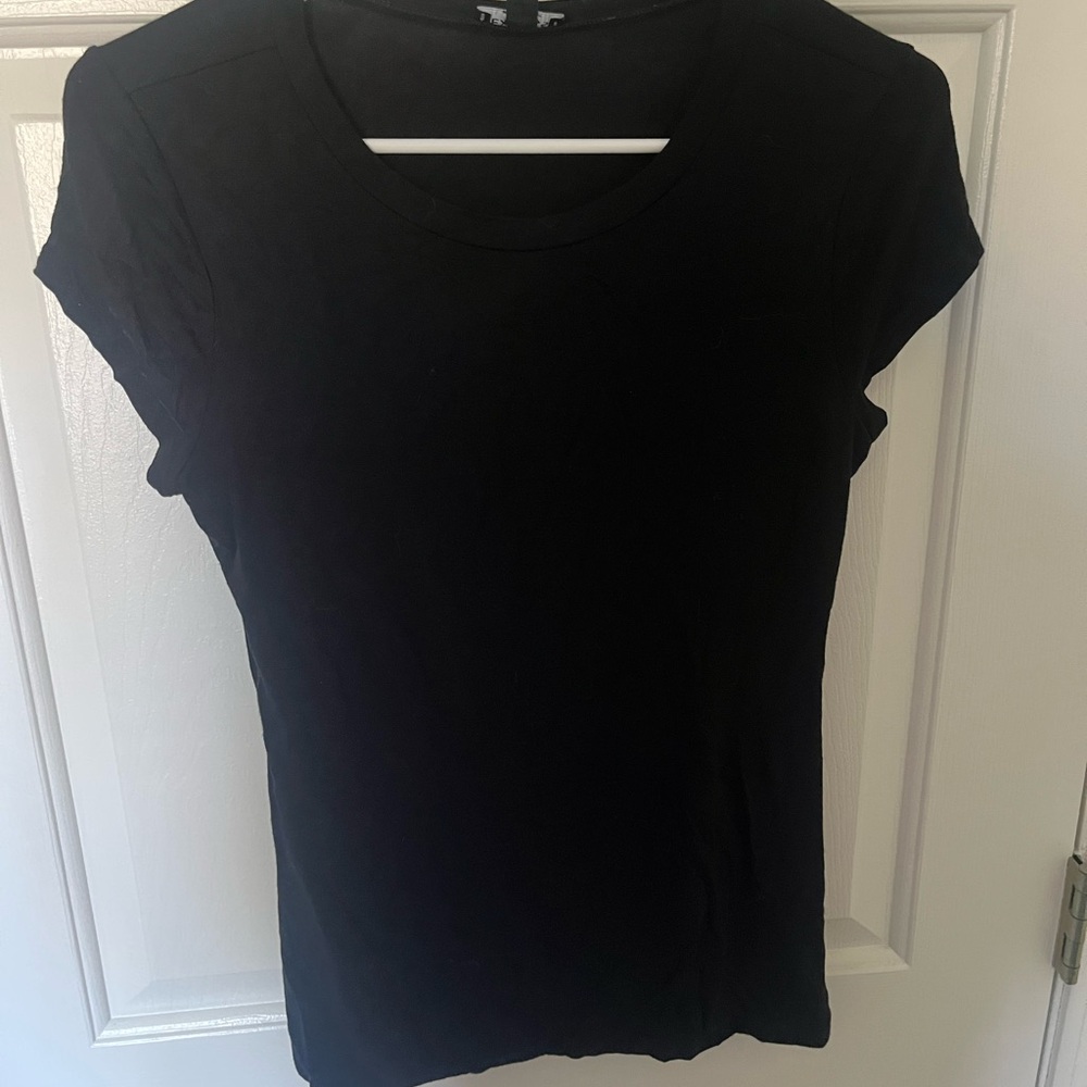 Express Black Short Sleeve Crewneck Tee